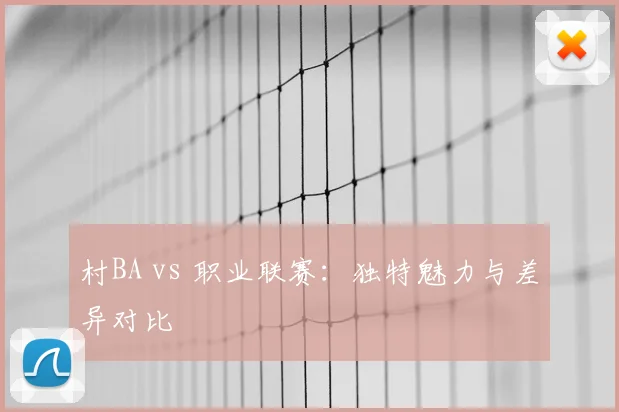 村BA vs 职业联赛:独特魅力与差异对比